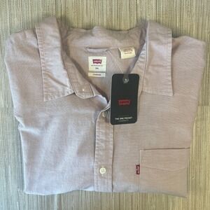 Levi's The One Pocket Standard Fit Button Down Shirt Men's 3XL Red Cotton